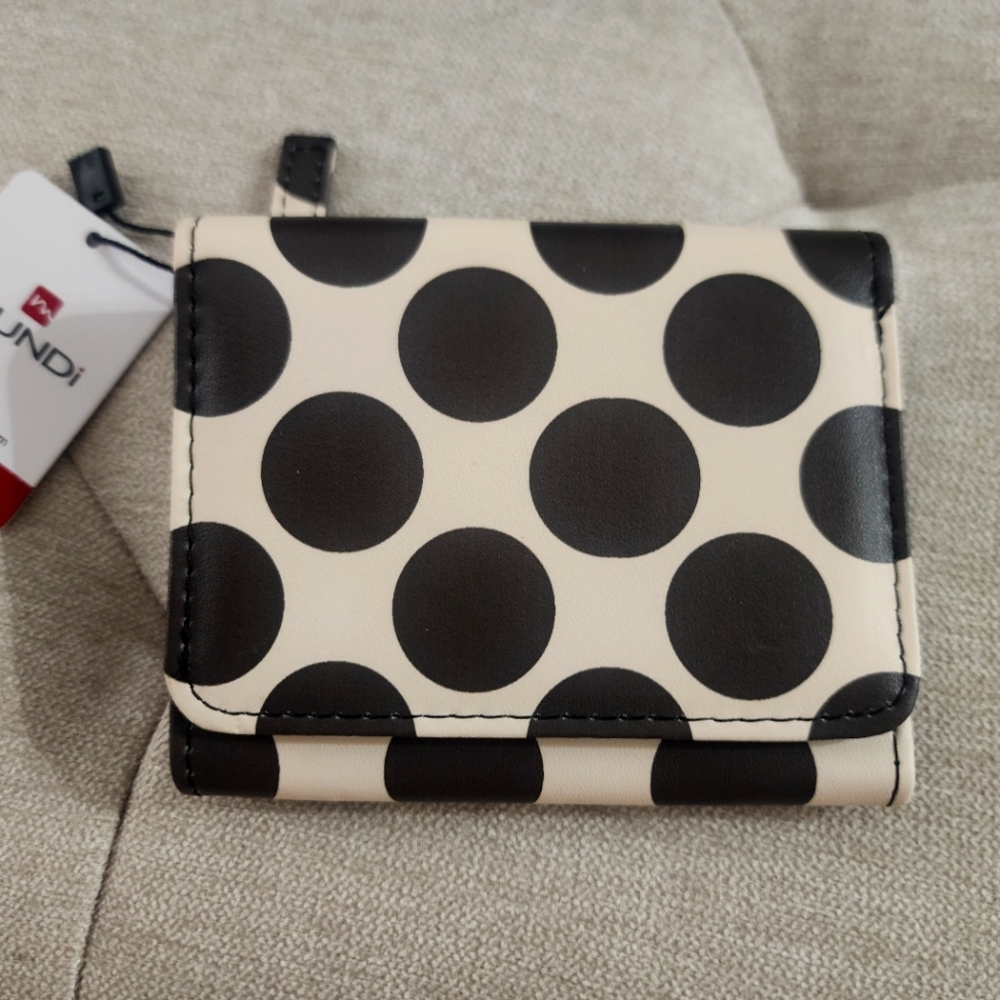 Mundi Cream and Black Polka Dot Wallet